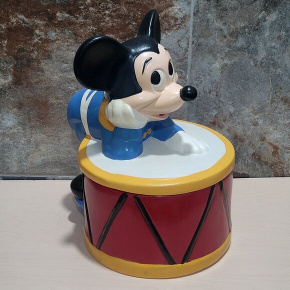 Mickey Mouse Cookie Jar Drum Walt Disney Productions S 869 - Picture 9 of 11
